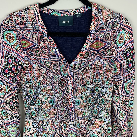 Anthropologie Maeve Tiled Amethyst Dress - Picture 4 of 13